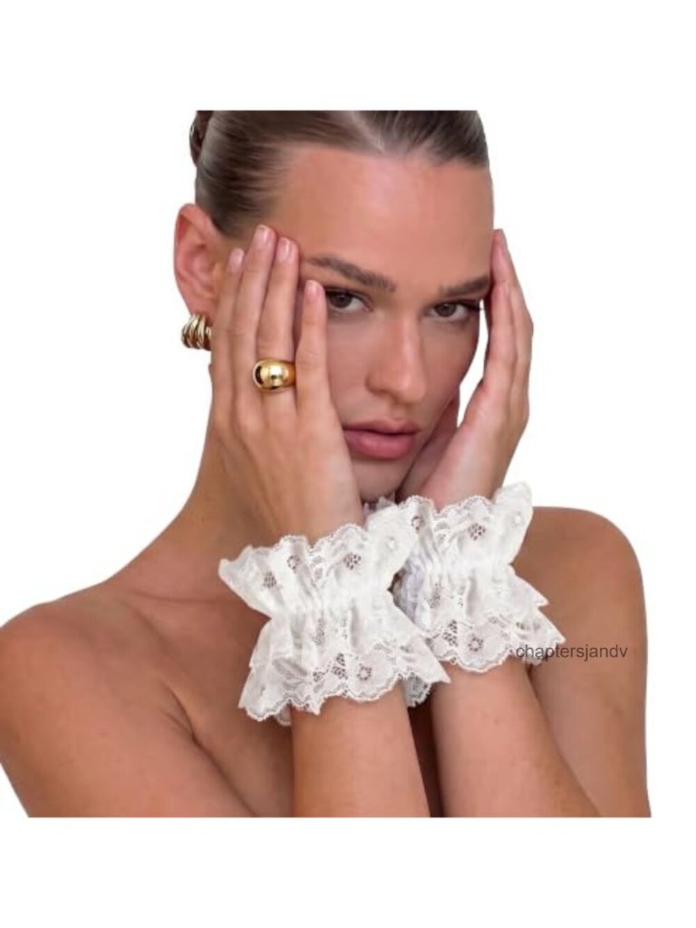 Lace Gloves Wrist Cuff Bracelet for Wedding Gothic Cosplay Halloween